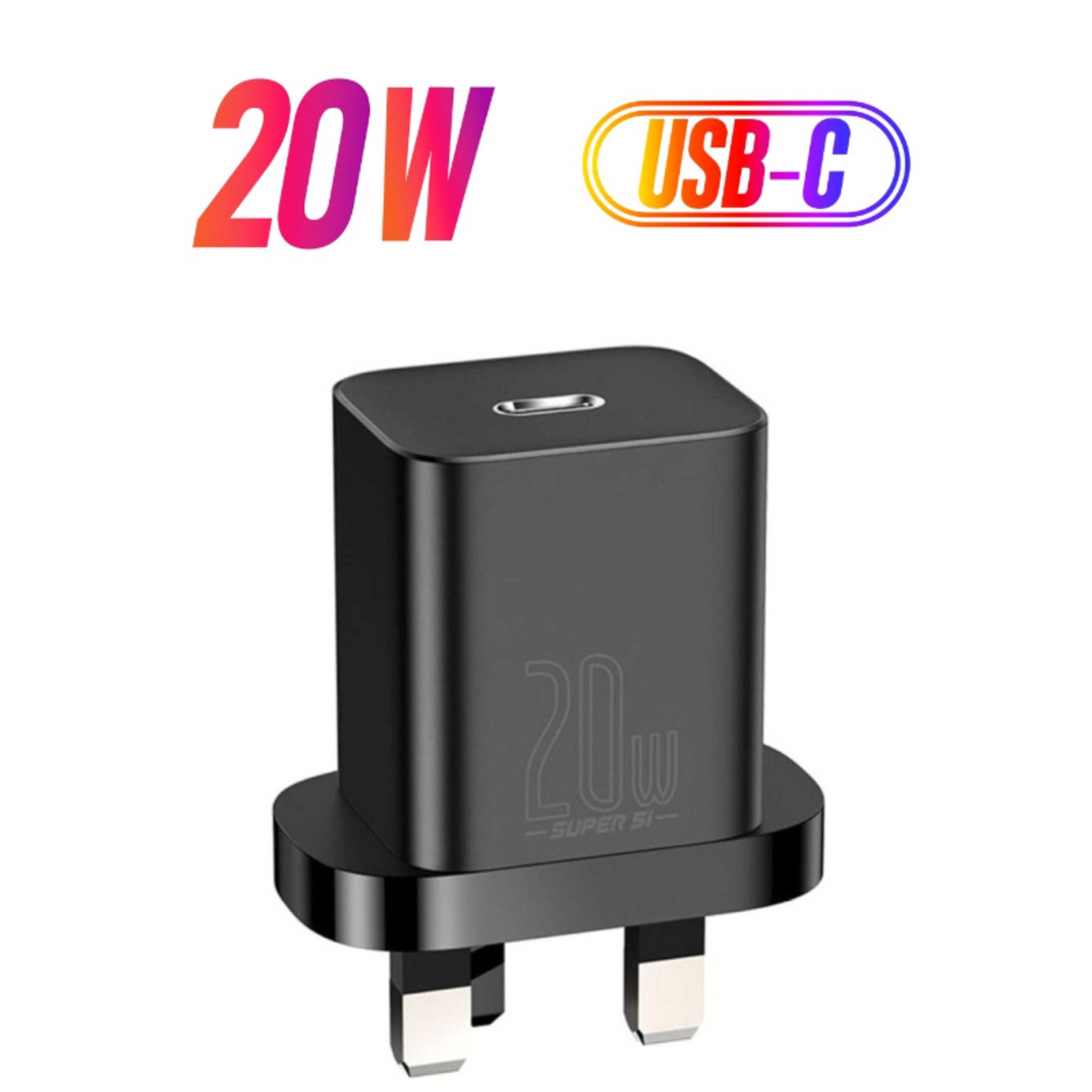 iPhone Charger Type C PD 20W Fast USB C Charger iPhone 15 Fast Charger Port Type-C Power Plug Universal Travel Adapter USB-C Plug for iPhone 15/15 Pro Max/15 Pro/15 Plus/14/13/12/11, Etc Black - Product Main Image